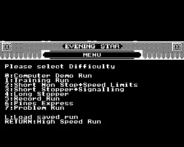 Evening Star (198x)(-) screen shot title